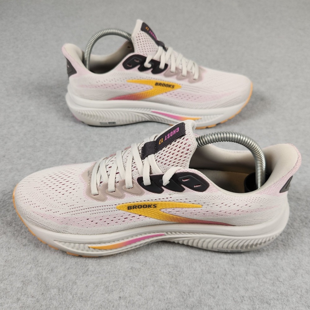 Brooks Ghost 17 Womens Size 9.5 White Running Shoes Sneakers 1204311B070 - Picture 10 of 14